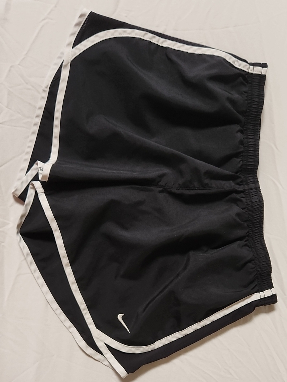 Nike Youth Black Athletic Shorts with White Trim